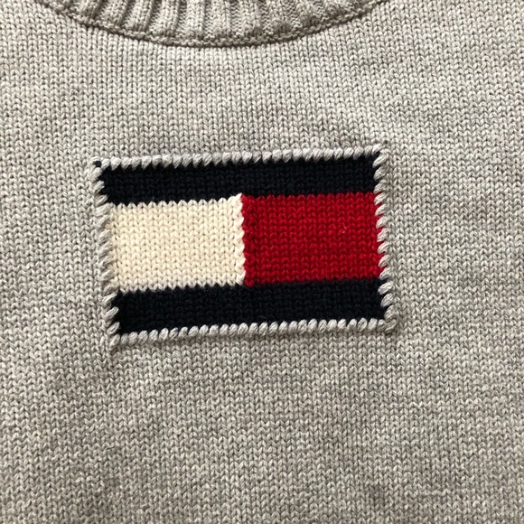 Light Grey Tommy Hilfiger Knitted Sweater - Picture 3 of 10